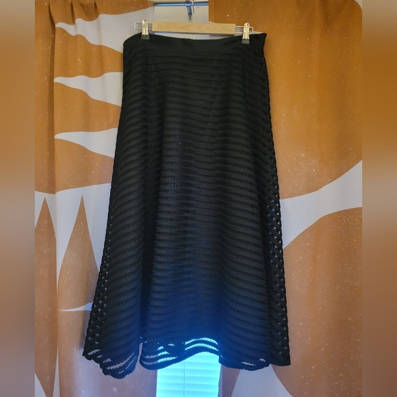 Black Stripe Vintage Style Circle Skirt - Picture 6 of 6